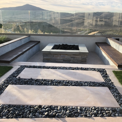 Gas fire pit installation San Diego CA by Panjia Outdoors