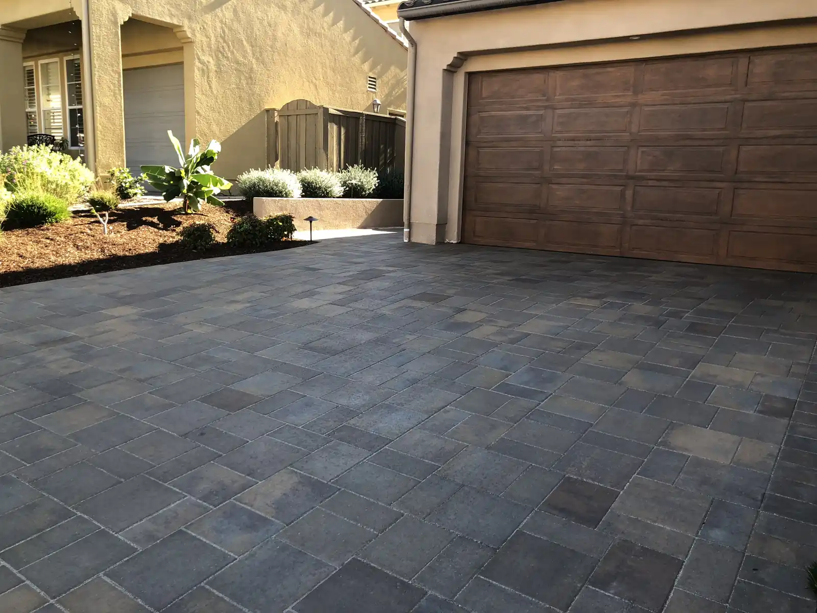 Paver driveway by Panjia Outdoors, a durable alternative to concrete in North County San Diego